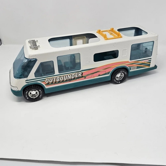 Vintage Nylint Outbounder RV 1996 Metal White Aqua Pink Camper Roadtrip Vehicle - Picture 2 of 14